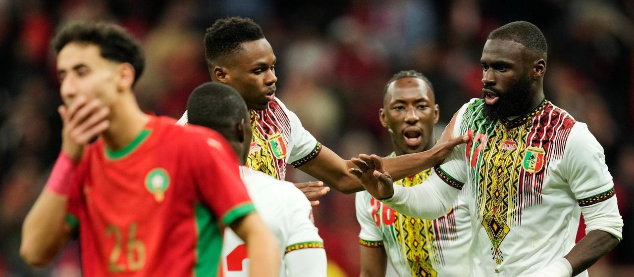 Mali celebrates against hosts Morocco