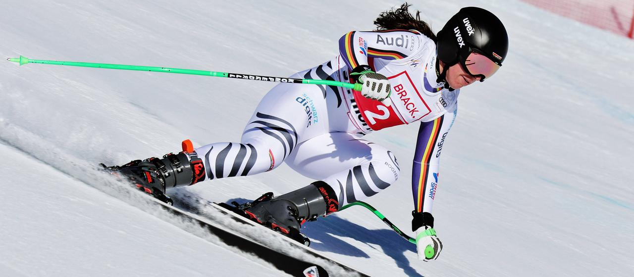 The German Kira Weidle-Winkelmann at alpine skiing in St. Moritz