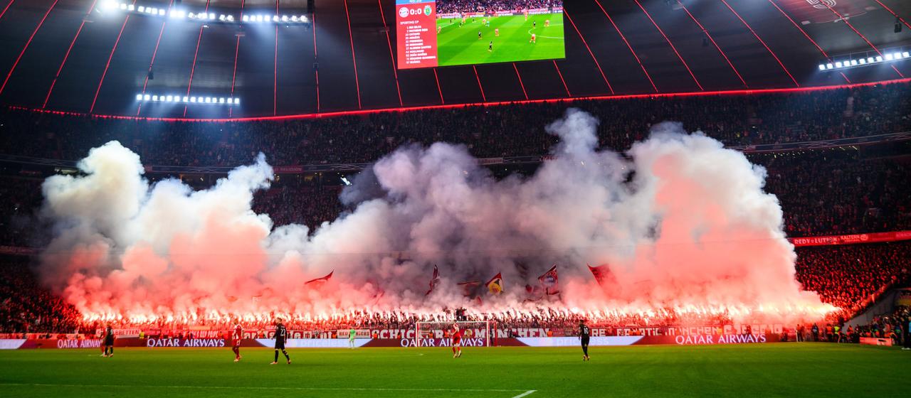 Bayern's south curve during the game against Sporting Lisbon