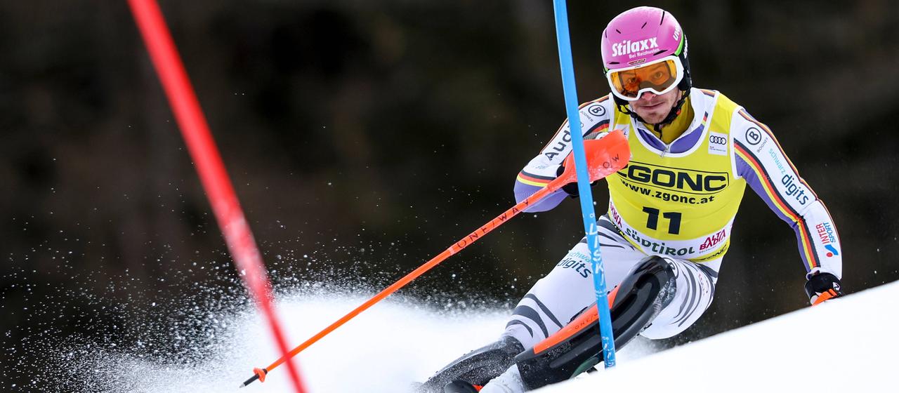 Linus Straßer at the slalom in Alta Badia