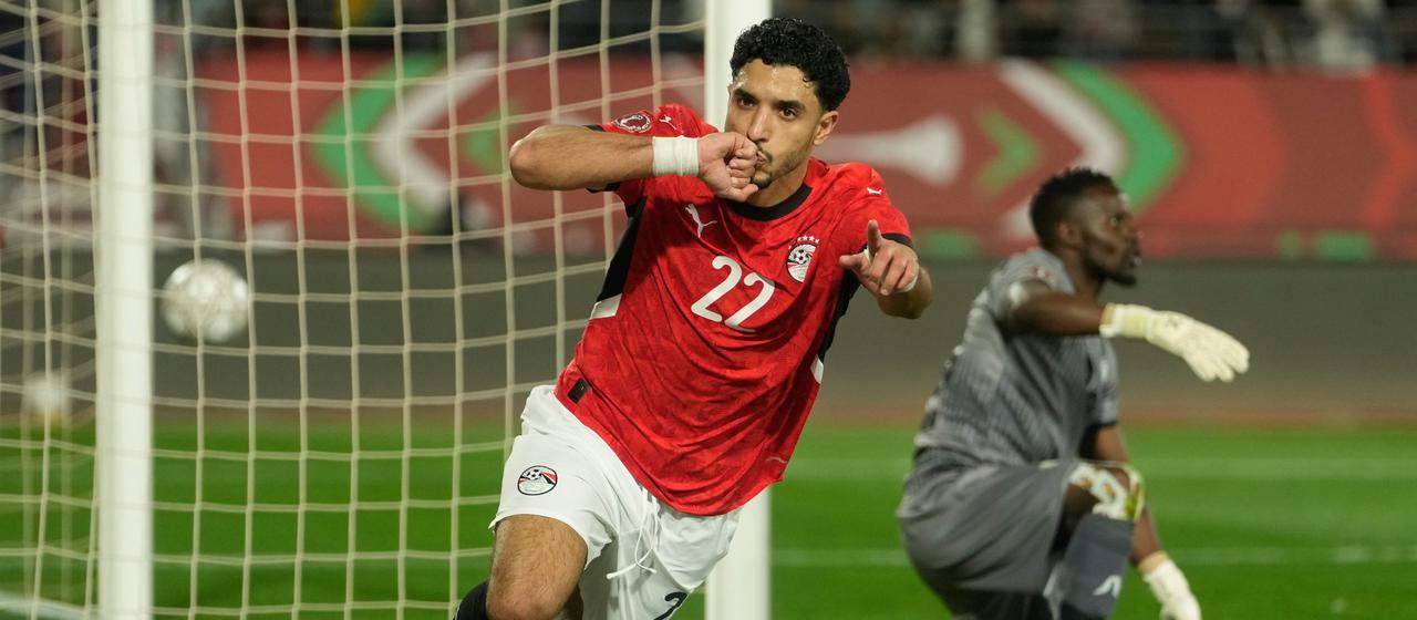 Omar Marmoush celebrates his own goal