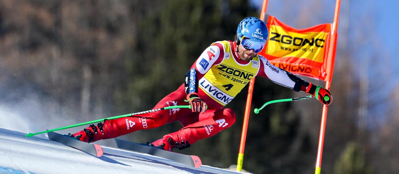 Marco Schwarz in action in Livigno
