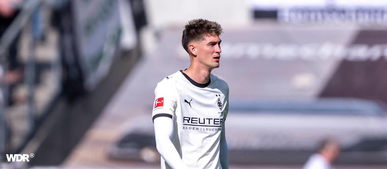 Tomas Cvancara in the Borussia Mönchengladbach jersey