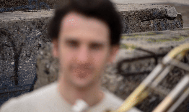 Arjan Linker spends nights studying Indian classical music on his trombone