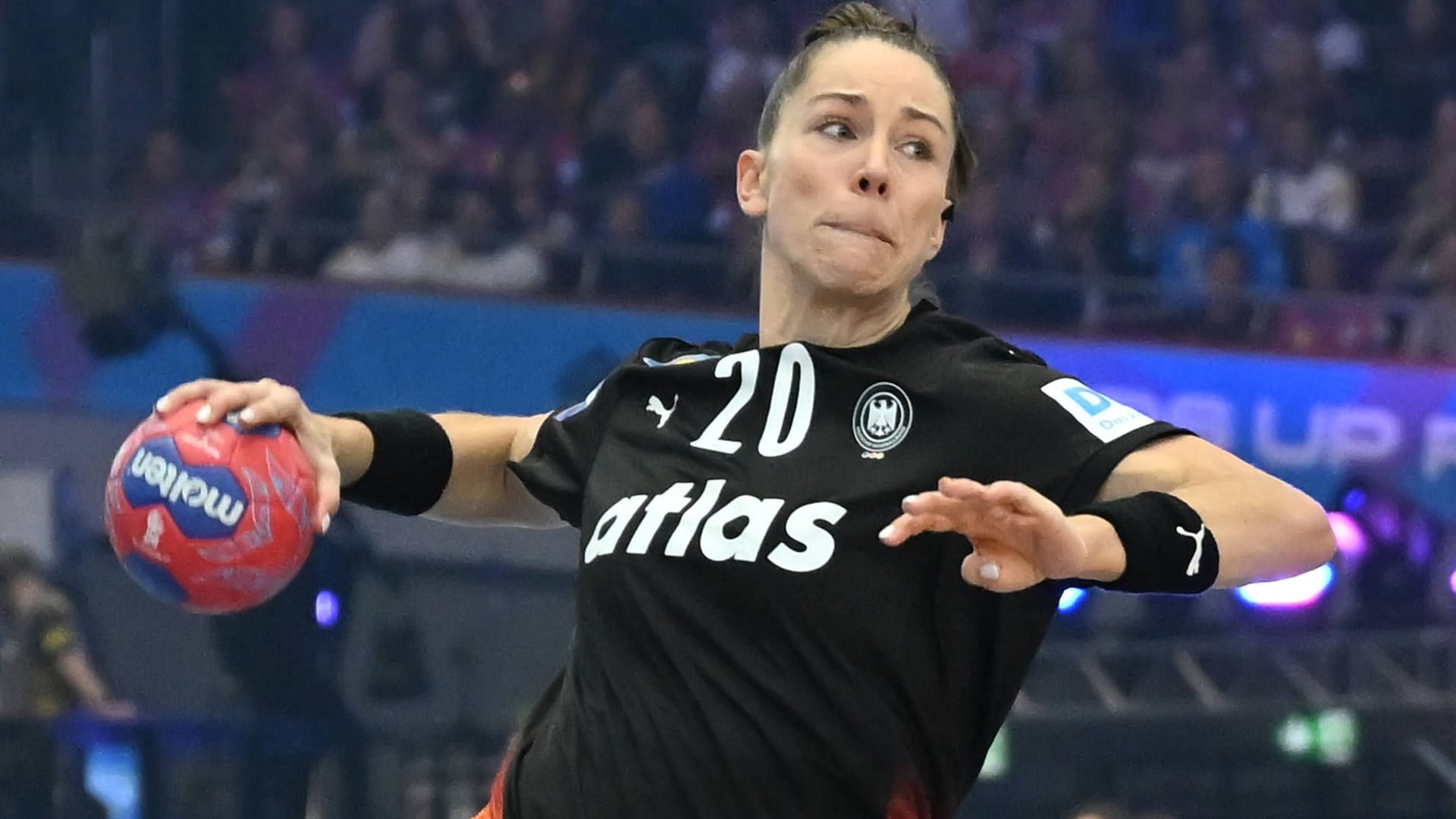 On the attack: Germany's Emily Vogel and her team want to reach the last four. On the attack: Germany's Emily Vogel and her team want to reach the last four.