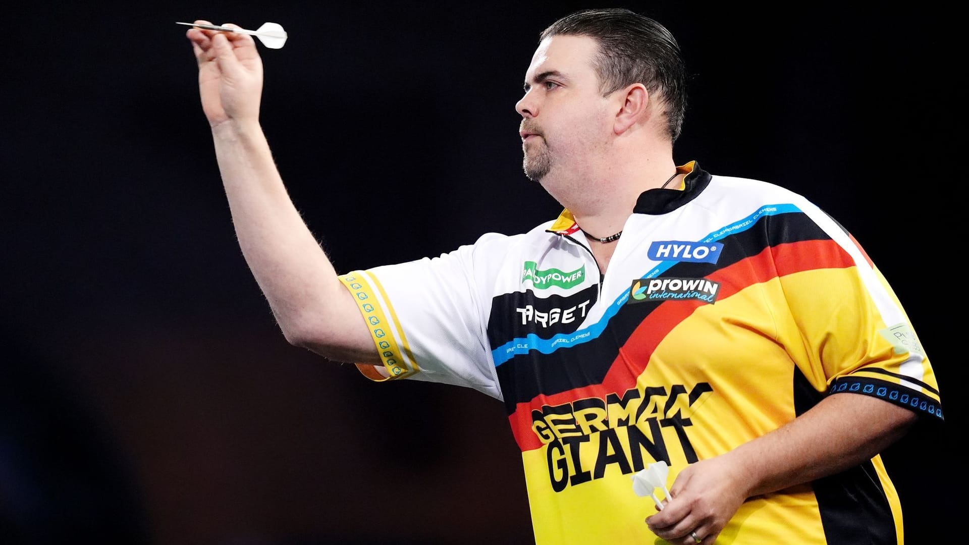 Gabriel Clemens throws during a match during the World Cup in London.