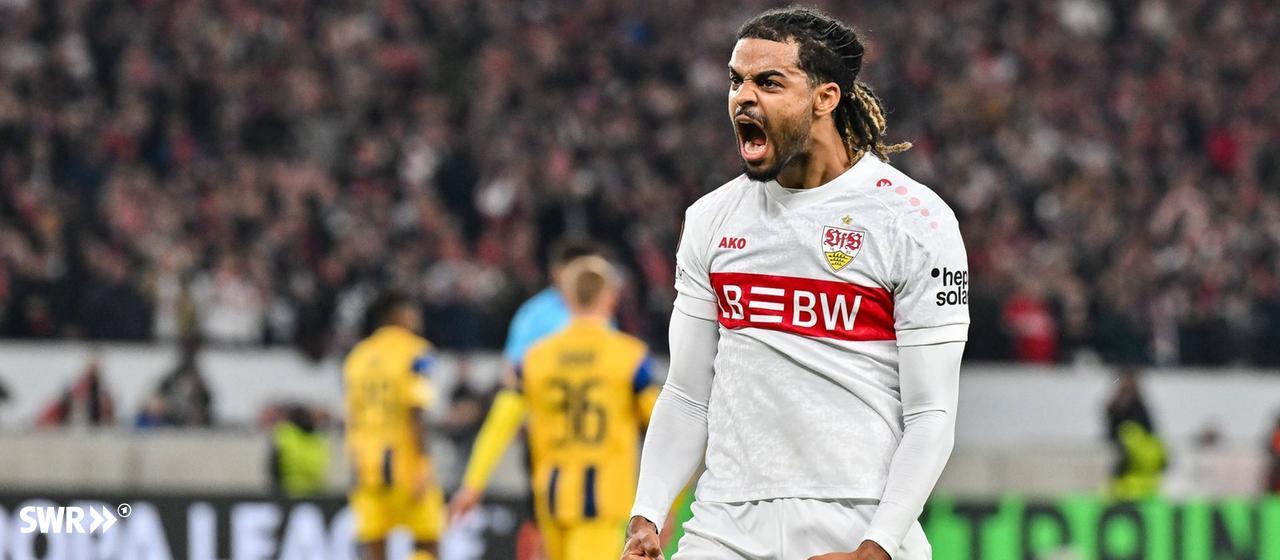 Lorenz Assignon gave VfB Stuttgart a 1-0 lead in the Europa League against Maccabi Tel Aviv.