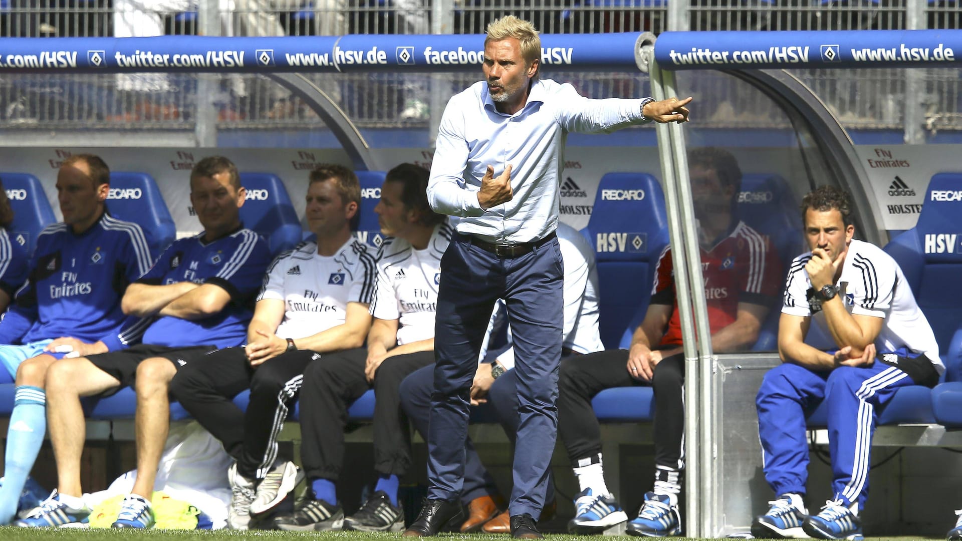Thorsten Fink as HSV coach (archive photo): The 58-year-old was fired as coach of KRC Genk in Belgium on Monday.