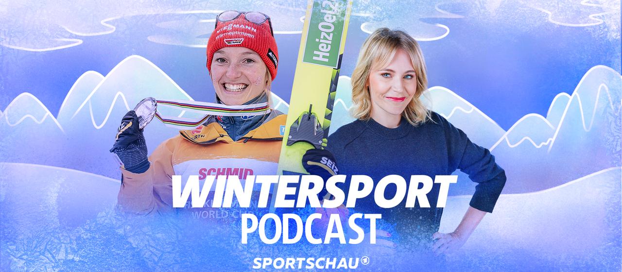 Katharina Schmid (l.) and Julia Kleine in the winter sports podcast