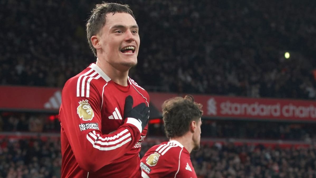 Florian Wirtz celebrates his goal: Liverpool FC scored three important points against Wolverhampton.