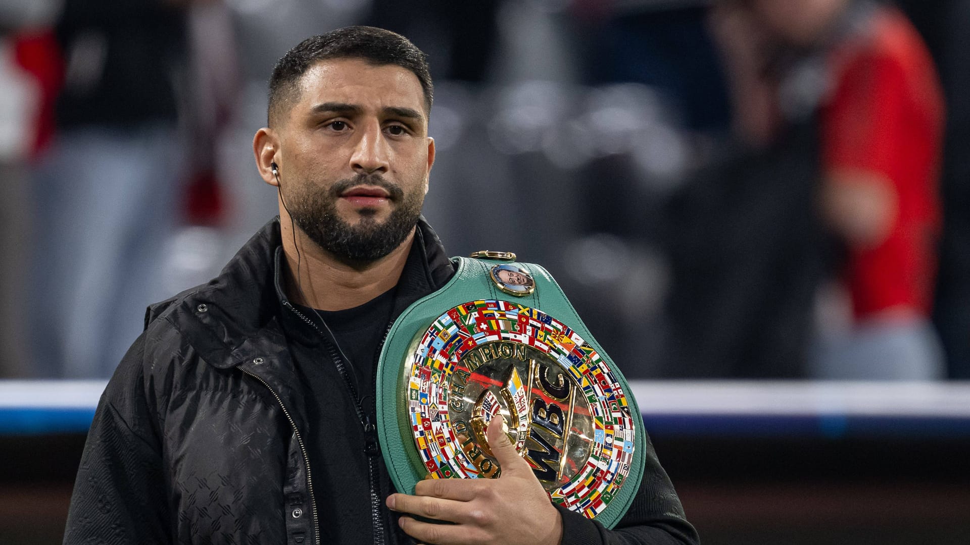 Agit Kabayel with his WBC belt: He will be back in the ring in January.