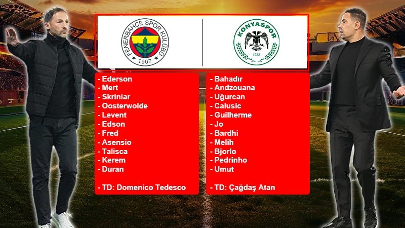 Fenerbahçe-Konyaspor match possible 11