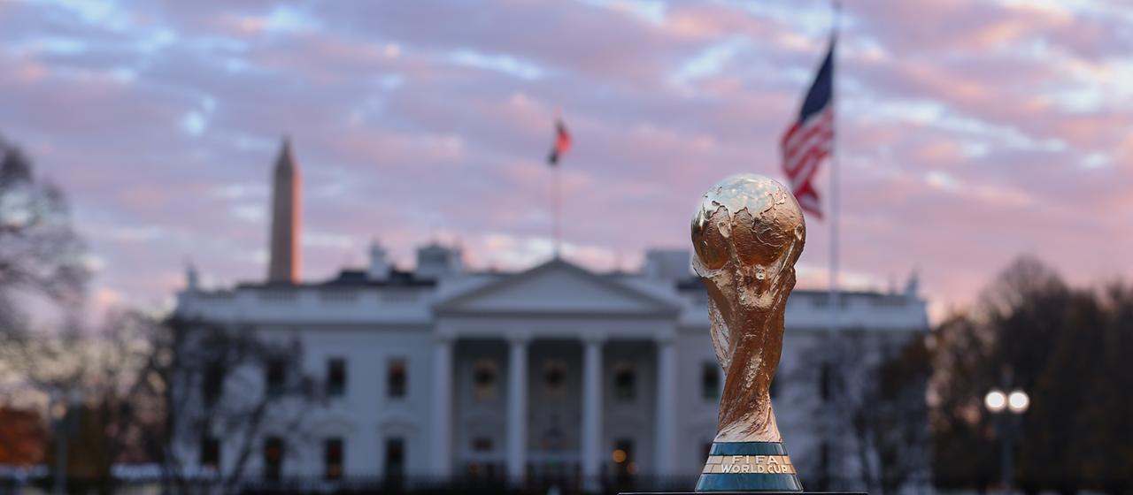 The World Cup trophy in Washington DC