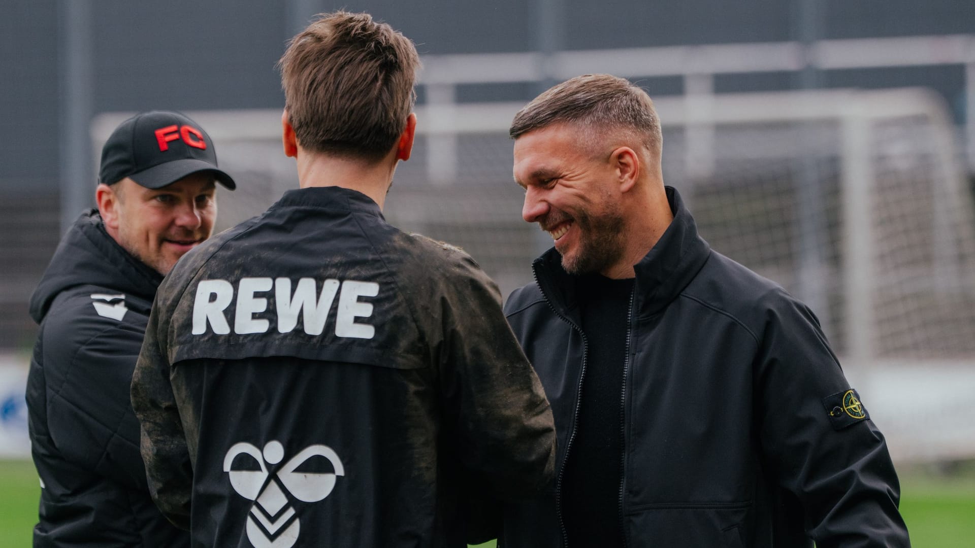 Lukas Kwasniok, Ron-Robert Zieler and Lukas Podolski (from left)