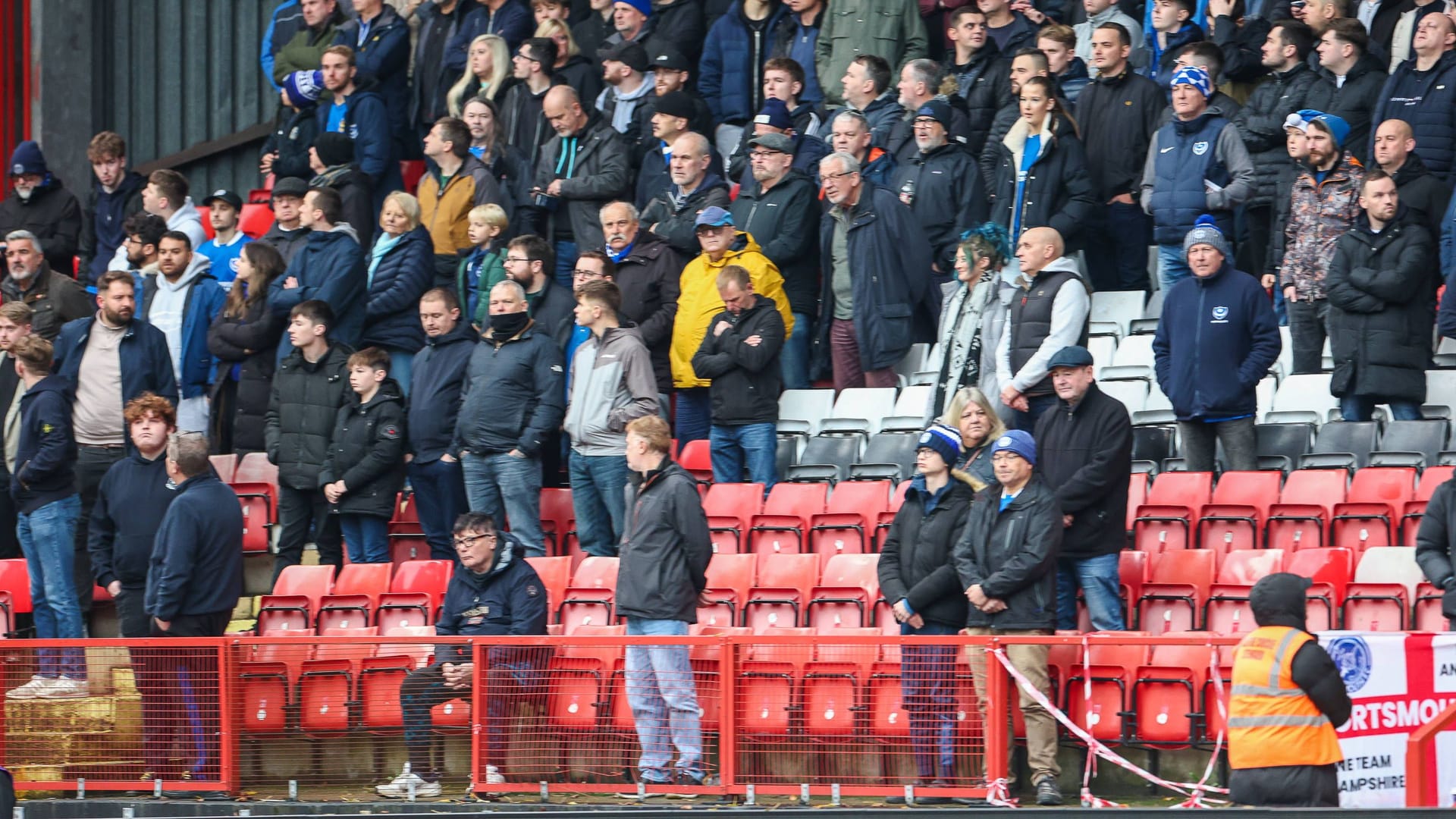 Fearful moments: fans in the stands at the game in Charlton. Fearful moments: fans in the stands at the game in Charlton.