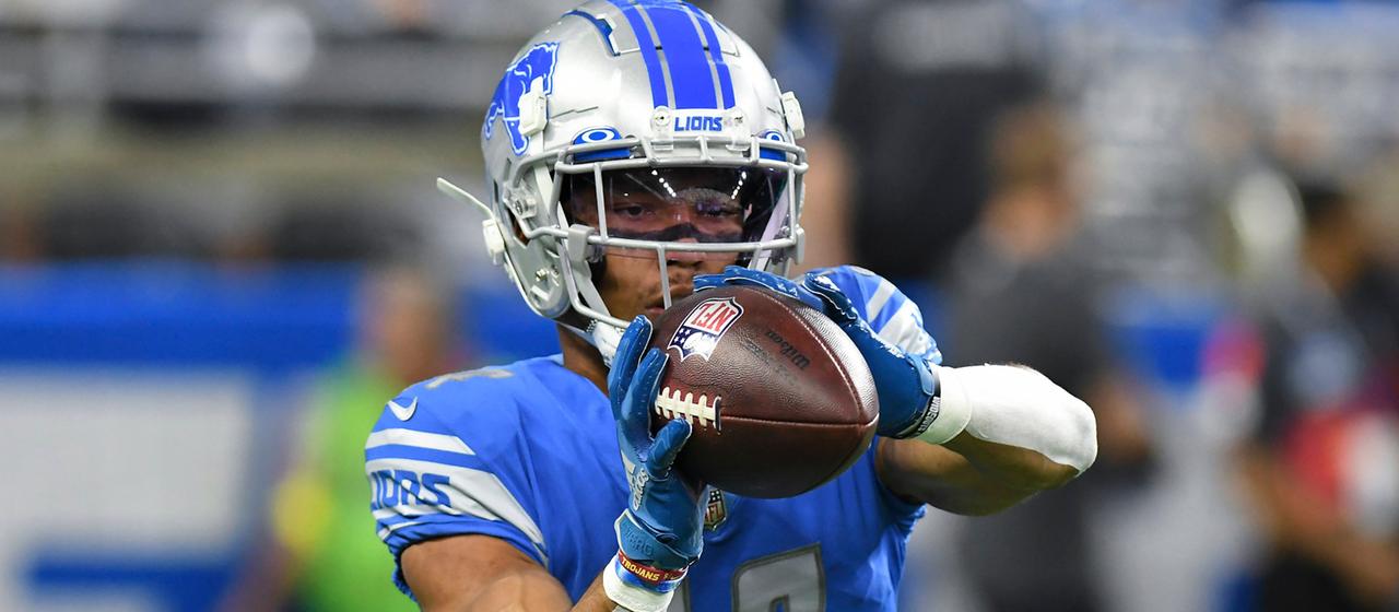 Amon-Ra St. Brown of the Detroit Lions