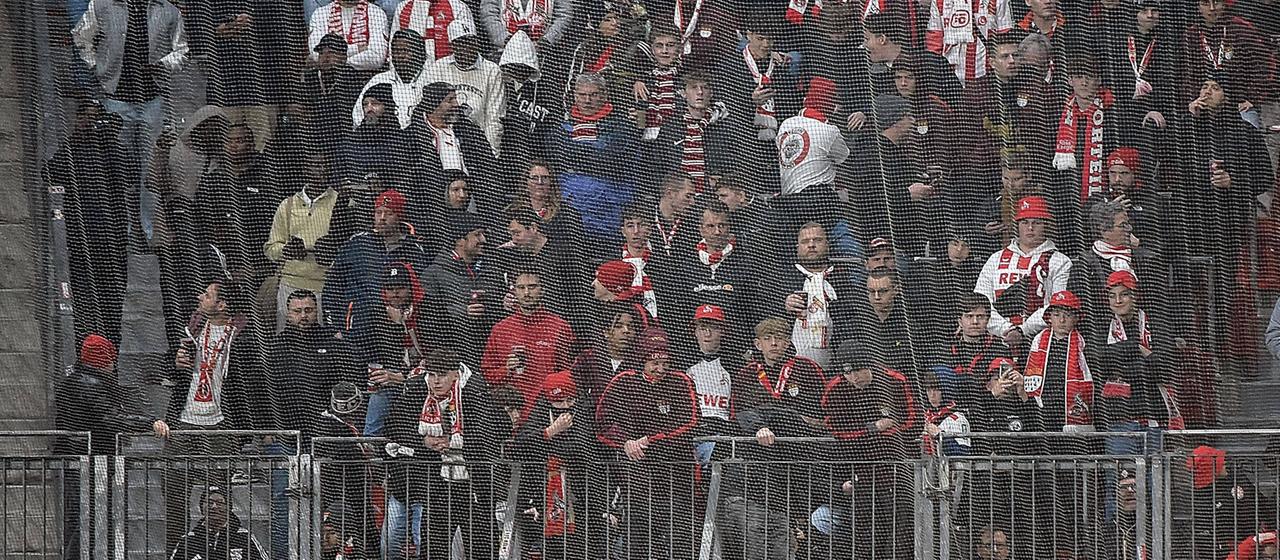 The Cologne fan block at the game against Leverkusen