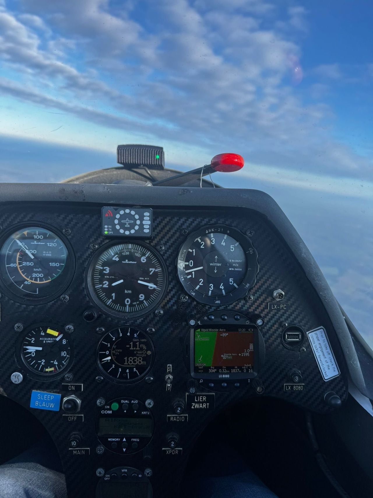 Peter's view in the sky (photo: Own image).
