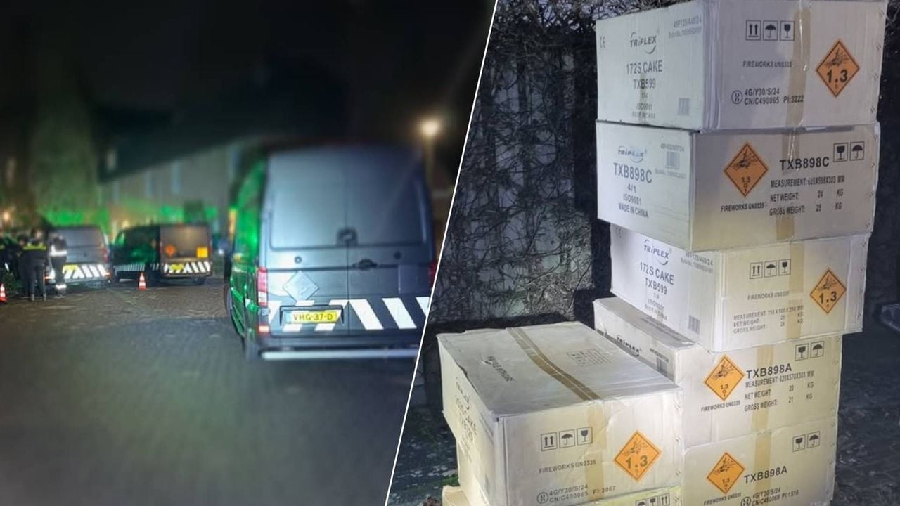 Boxes of fireworks have been removed in special vans (Photo: Instagram / Politie_boxtelvughtgestel.)