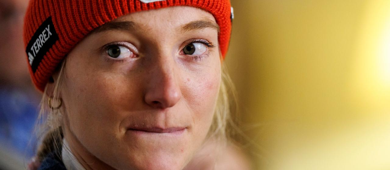 Katharina Schmid announced the end of her career at a press event