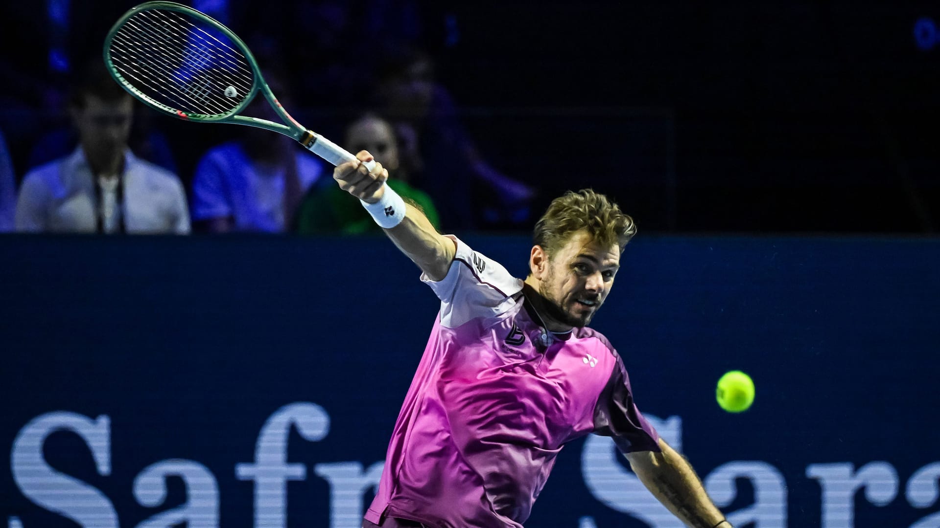 His trademark: Stan Wawrinka was particularly impressive with his strong one-handed backhand. His trademark: Stan Wawrinka was particularly impressive with his strong one-handed backhand.