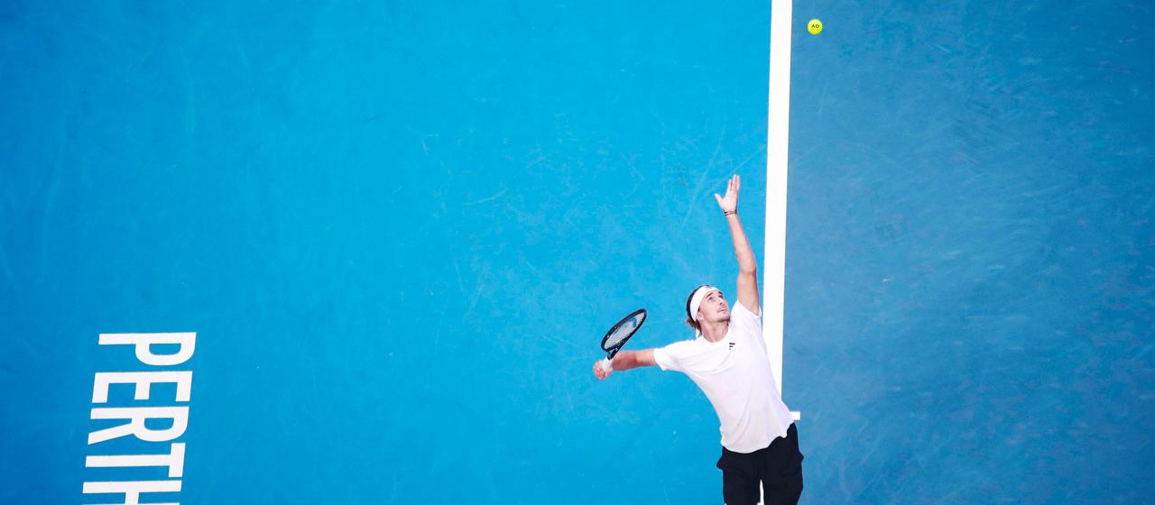 Alexander Zverev in action at the United Cup