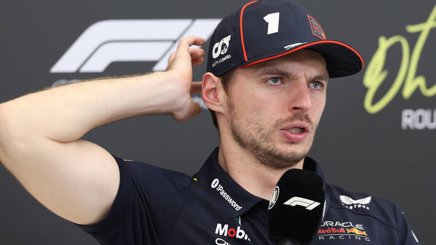 Slightly irritated: Max Verstappen at the press conference after the season finale in Abu Dhabi. Slightly irritated: Max Verstappen at the press conference after the season finale in Abu Dhabi.