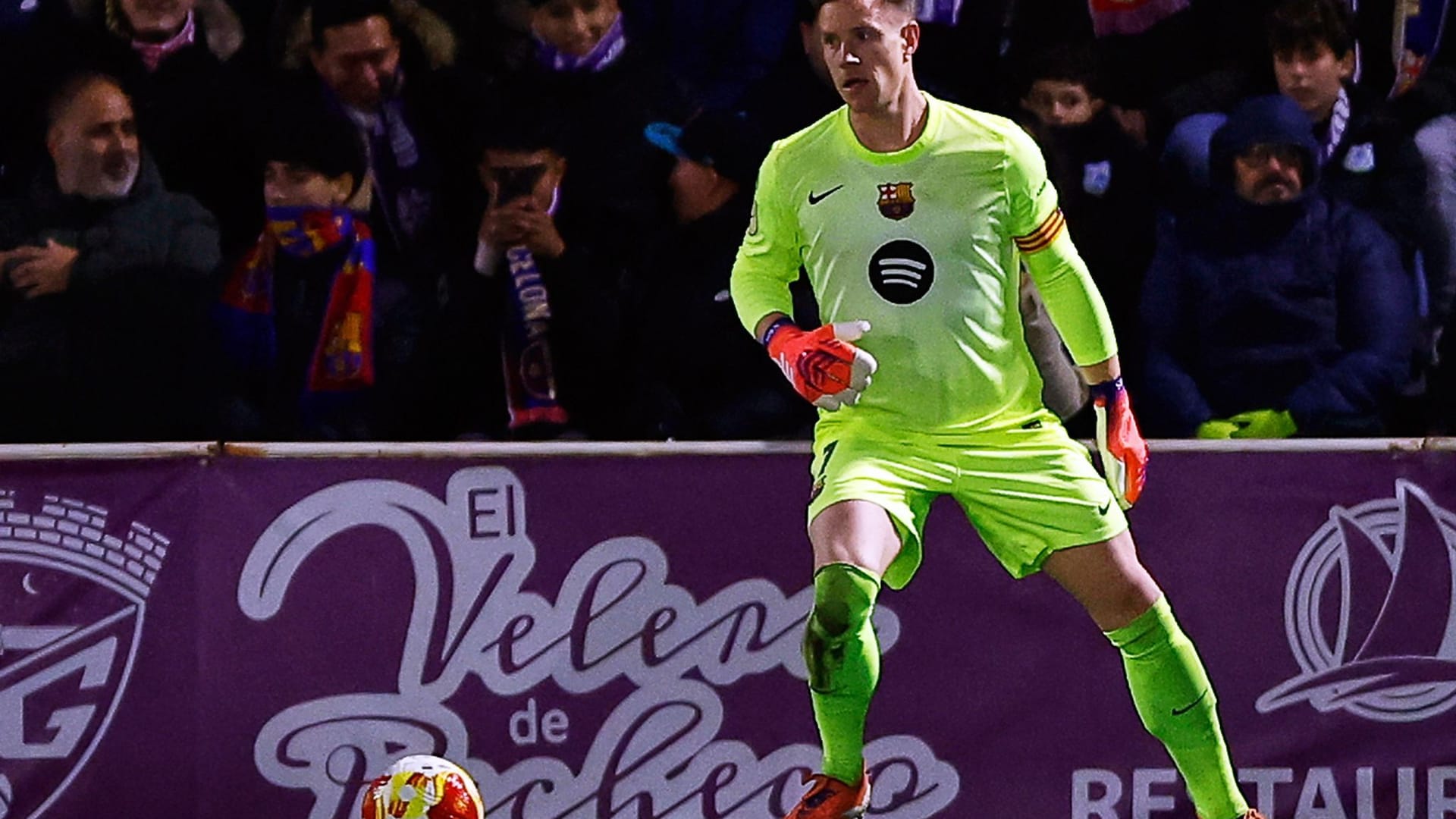 Barcelona's goalkeeper Marc-André ter Stegen in action.