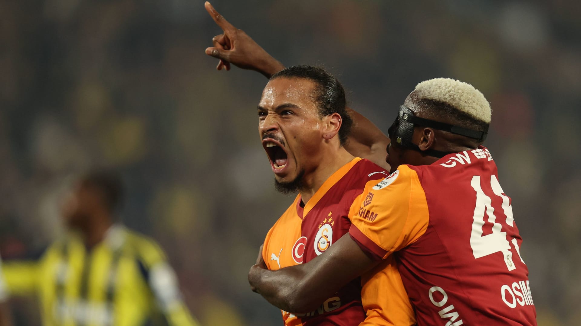 Fenerbahce hit the mark: Leroy Sané scores 1-0 for Galatasaray.