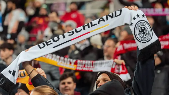 Scene from the Nations League final between Germany and Spain