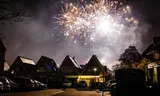 Local residents in Maasdam ring in the new year with fireworks.