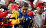 Nicolás Maduro celebrates victory. 