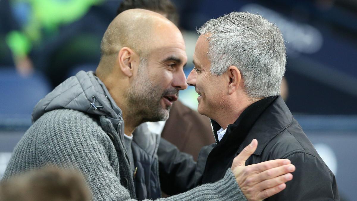 Guardiola and Mourinho, in 2018