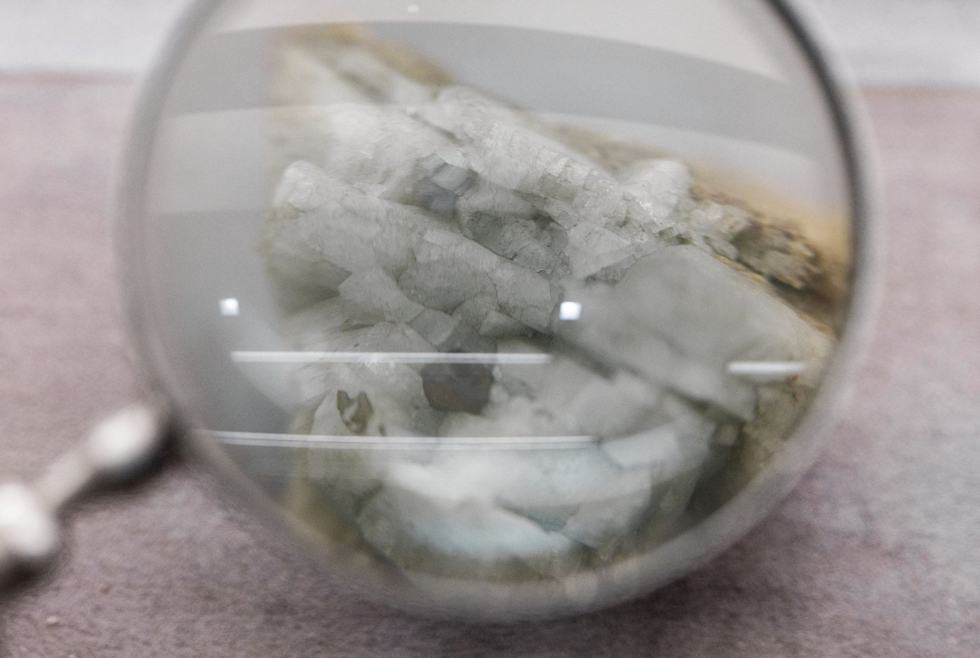 A piece of monazite in the Geological Museum of China in Beijing. Various rare earth metals are extracted from the mineral, including cerium, lanthanum, and neodymium.