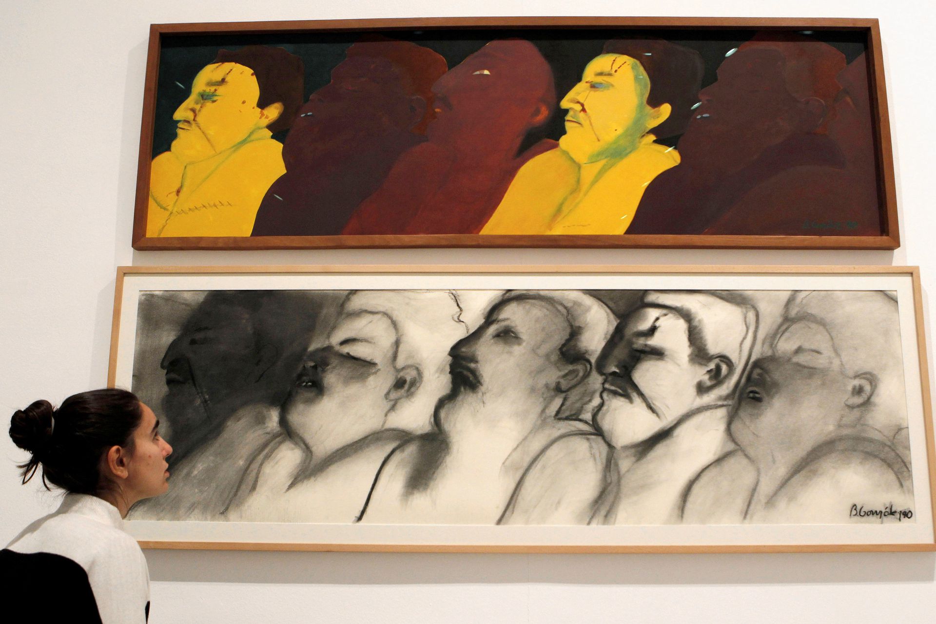 Artworks by Beatriz González at an exhibition at the Reina Sofia Museum in Madrid in 2018.