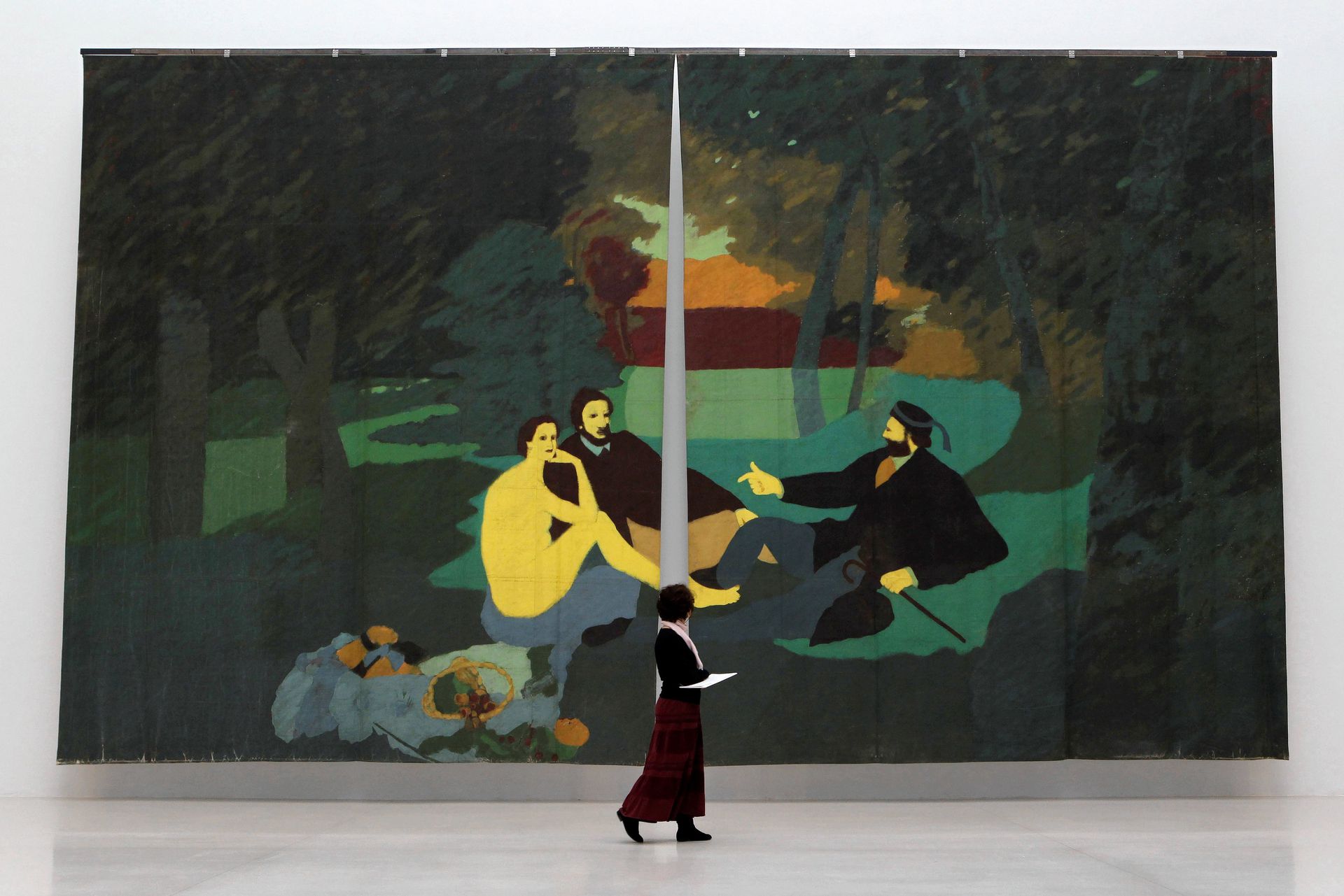 Artworks by Beatriz González at an exhibition at the Reina Sofia Museum in Madrid in 2018.