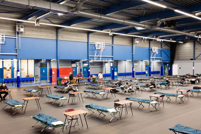 Homeless shelter in the Van Hogendorphal in Amsterdam-West.