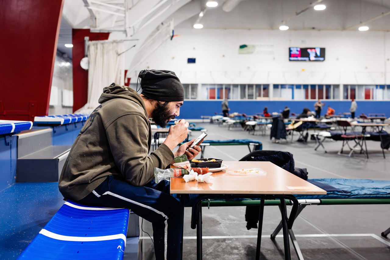 Homeless shelter in the Van Hogendorphal in Amsterdam-West.