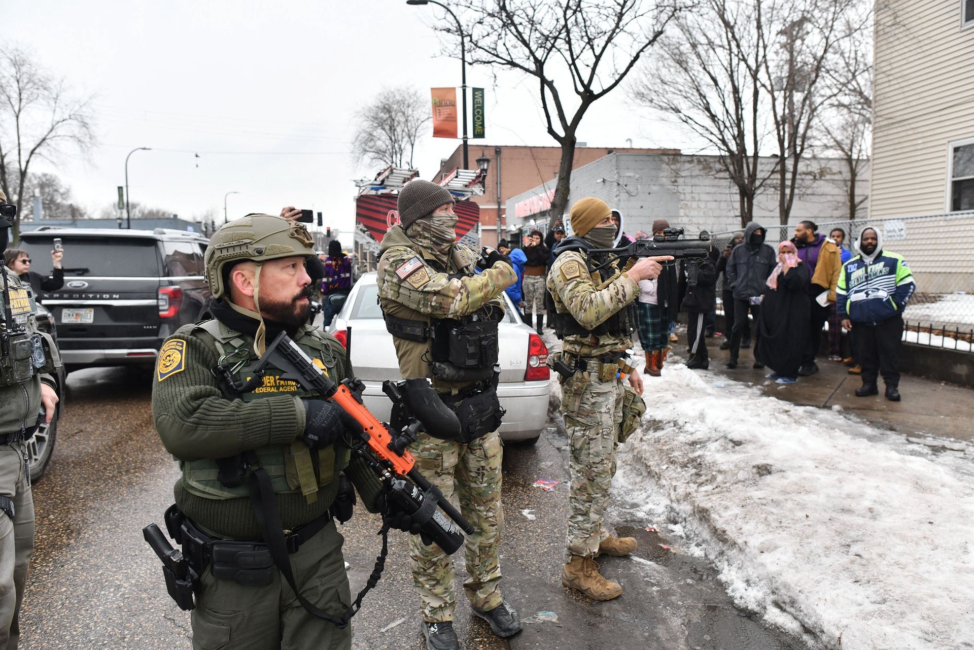 The American immigration police ICE again marched heavily armed through Minneapolis on Thursday. The city's large Somali community is a target of the Trump administration.