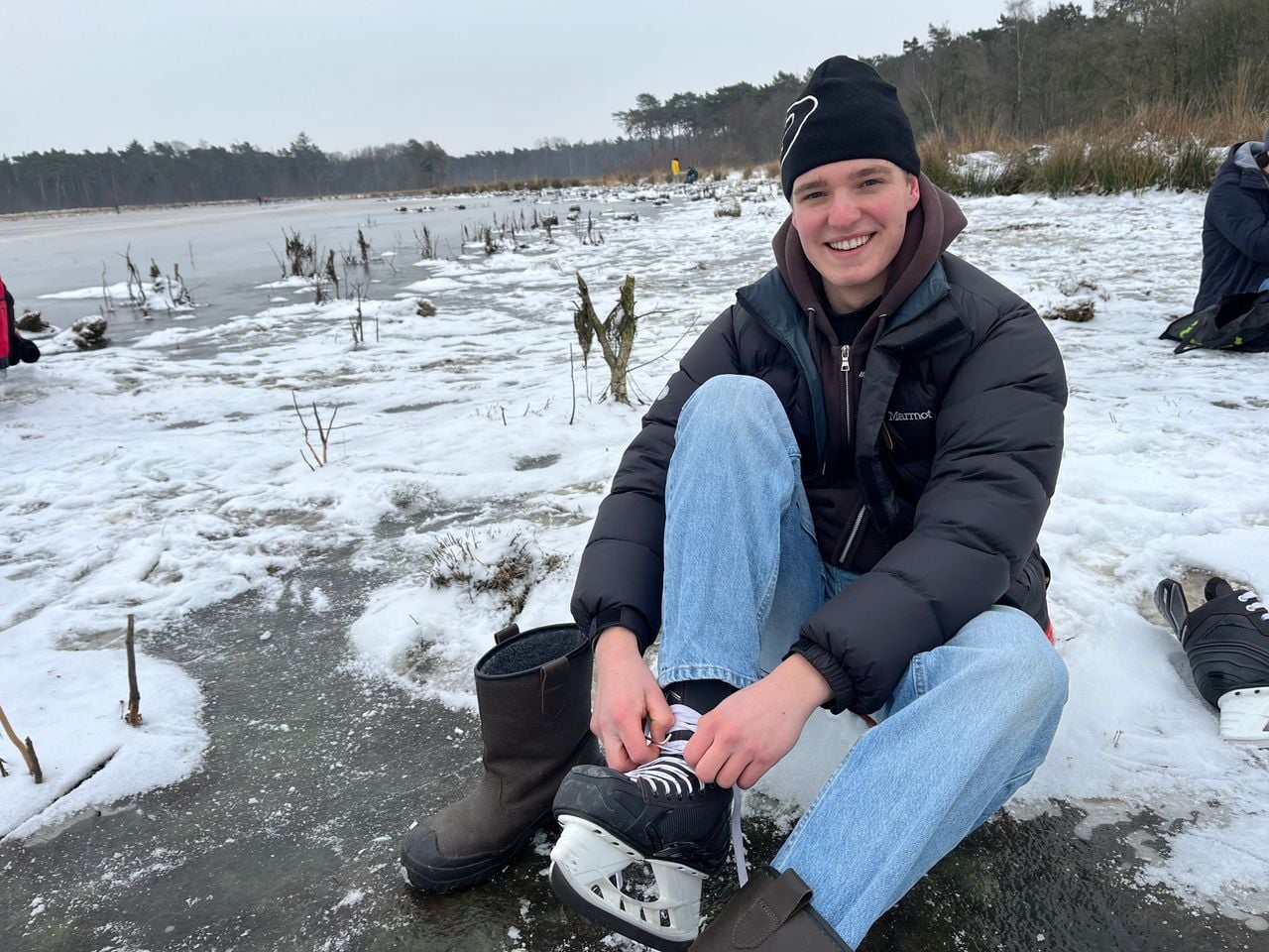 Raf has just sharpened his skates (photo: Omroep Brabant).