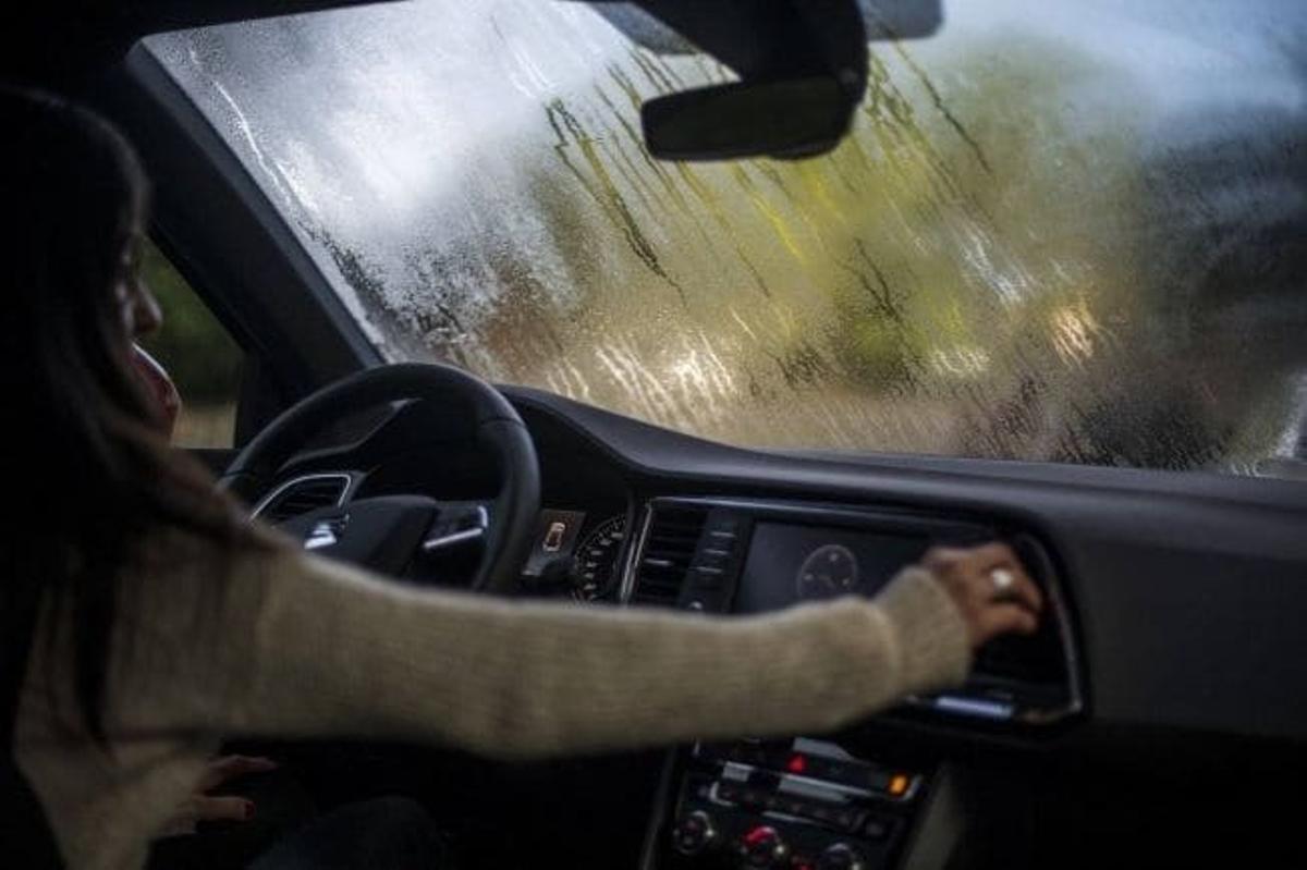 Fogged car glass