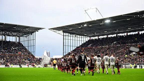 FC St. Pauli versus Werder Bremen in the Millerntor Stadium