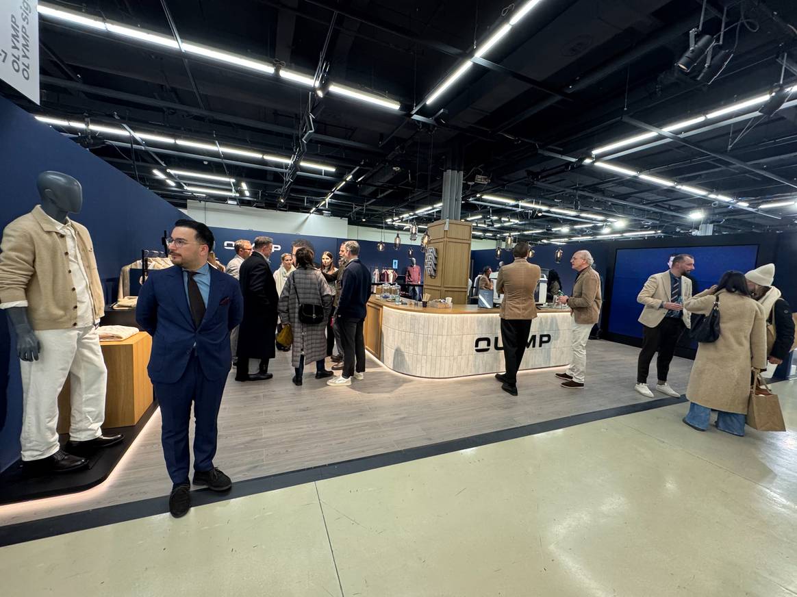 Olymp with a new, larger stand at Pitti Uomo