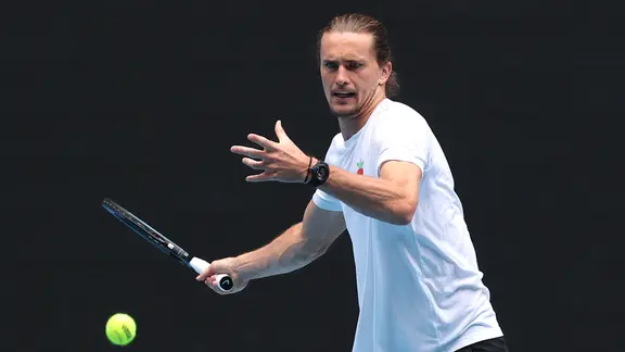Already preparing for his first match: Alexander Zverev.
