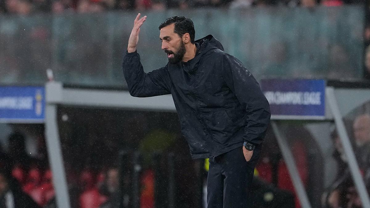 Real Madrid coach Alvaro Arbeloa during the Champions League match against Benfica