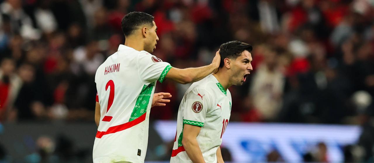 Brahim Diaz celebrates his goal