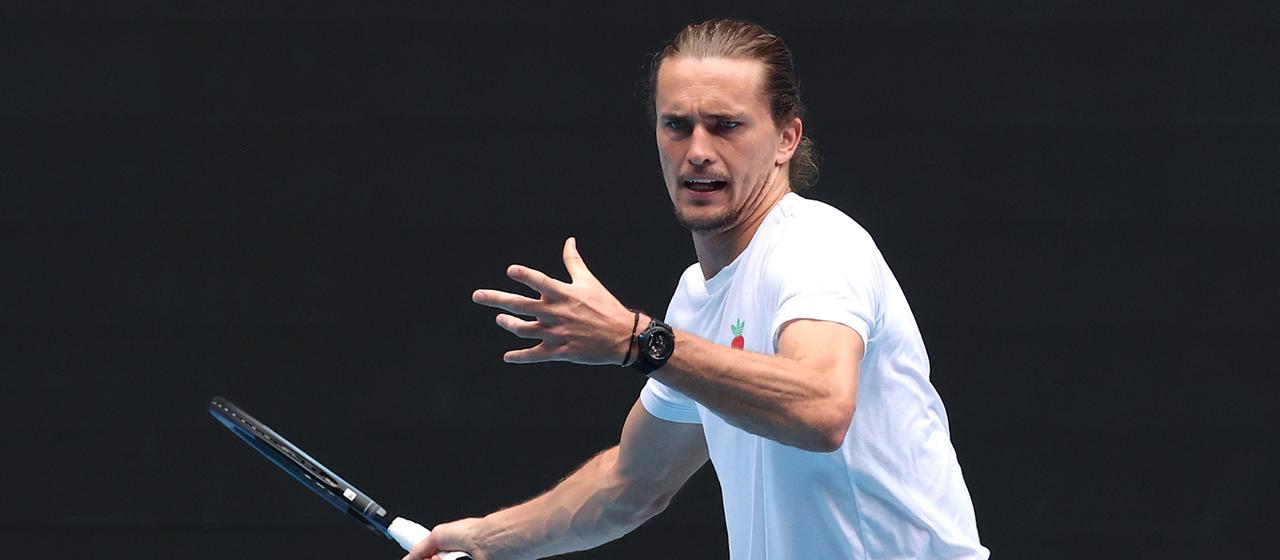 Already preparing for his first match: Alexander Zverev.