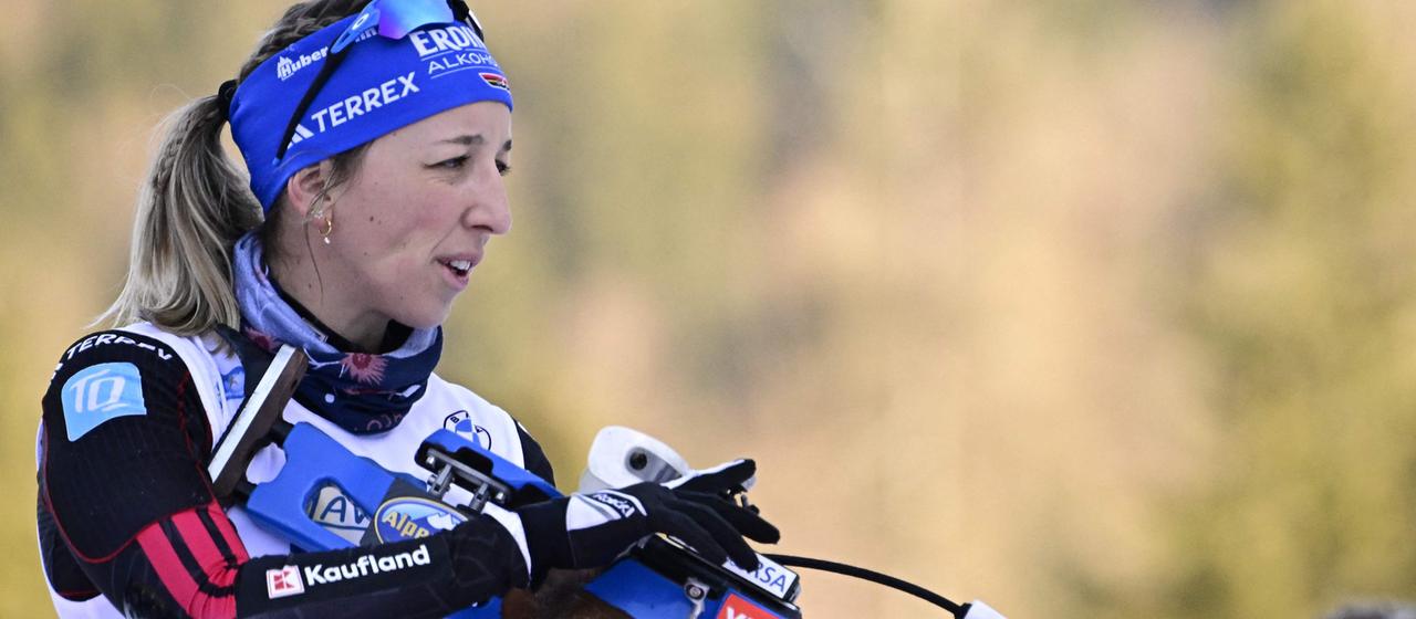 Franziska Preuß from Germany in Ruhpolding.