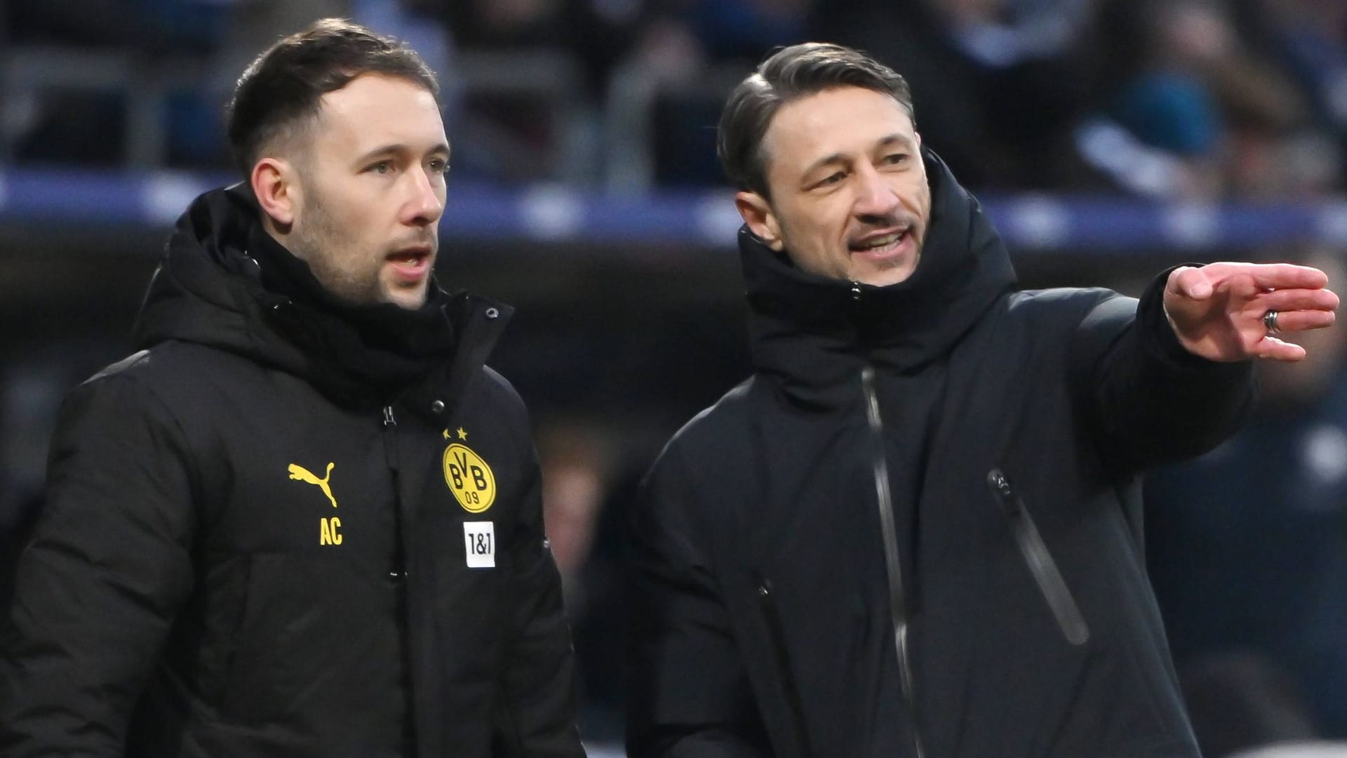 Alex Clapham (l.) next to Niko Kovač: The two are no longer working together for the time being.