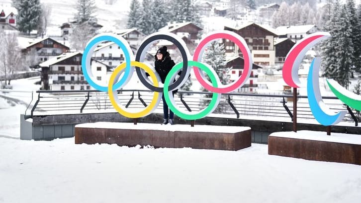 The Olympic rings in Italy: The games in Milan and Cortina d'Ampezzo begin at the beginning of February.